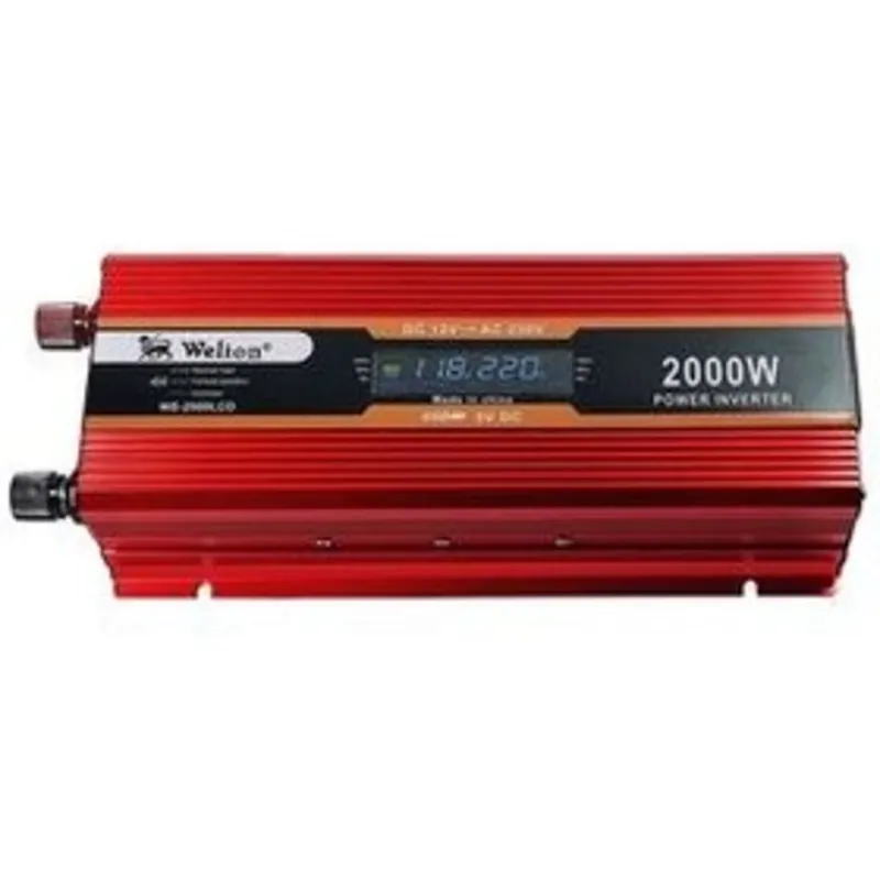 مبدل برق 12 به 220 ولت ویلیون قرمز (اینورتر) 2000 وات lcd رنگی gallery1