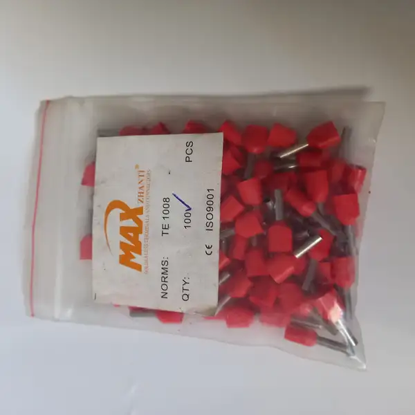 سرسیم وایرشو استوانه ای دوبل سایز 1 بسته 100 عددی TE 1008
