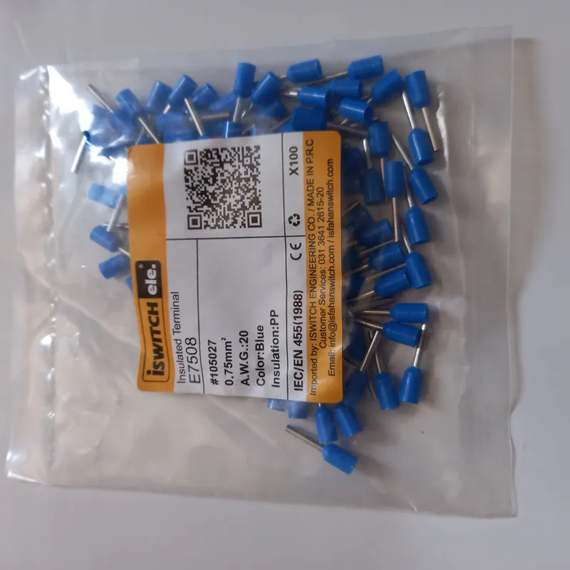سرسیم وایرشو استوانه ای سایز 0.75 بسته 100 عددی E7508 gallery0