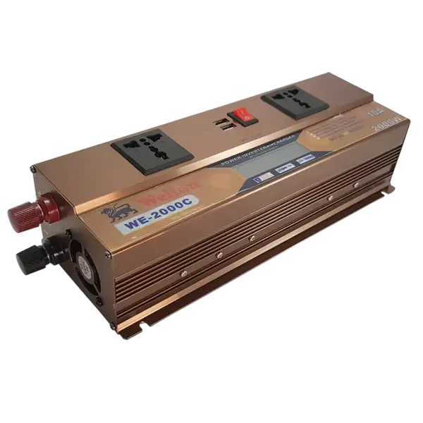 منبع تغذیه برق اضطراری 12 به 220 ups ویلیون 2000 اینورتر شارژر welion با شارژر 10 آمپر مدل WE-2000c