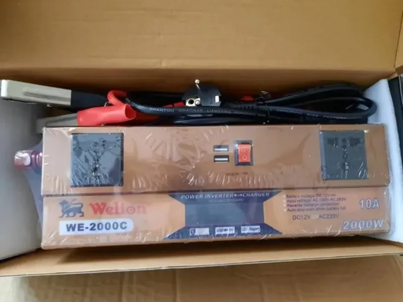 منبع تغذیه برق اضطراری 12 به 220 ups ویلیون 2000 اینورتر  شارژر welion با شارژر 10 آمپر مدل WE-2000c gallery3