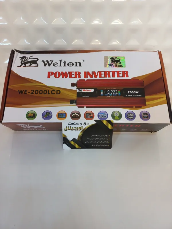 مبدل برق 12 به 220 ولت ویلیون قرمز (اینورتر) 2000 وات lcd رنگی مدل WE-2000 LCD gallery4