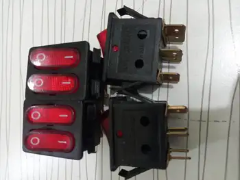 کلید راکر دو پل چراغدار مناسب بخاری برقی 16 آمپر