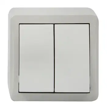 کلید دو پل روکار شهاب پارت الکتریک ( بسته 5 عددی)