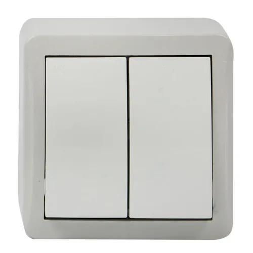 کلید دو پل روکار شهاب پارت الکتریک ( بسته 5 عددی)