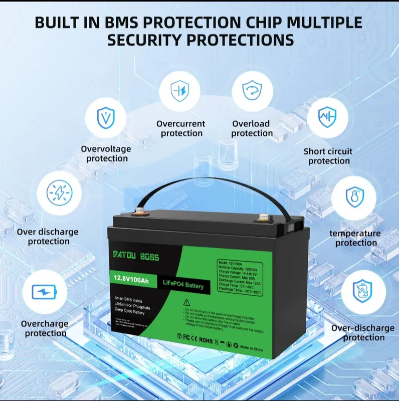 باتری 100آمپر 12 ولت لیتیوم فسفات آهن 100AH برند   DATOU Boss gallery3