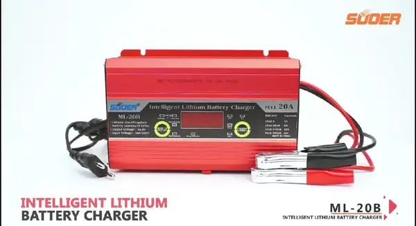 شارژر باتری لیتیوم فسفات آهن برند سوئر 20 آمپر دیجیتال